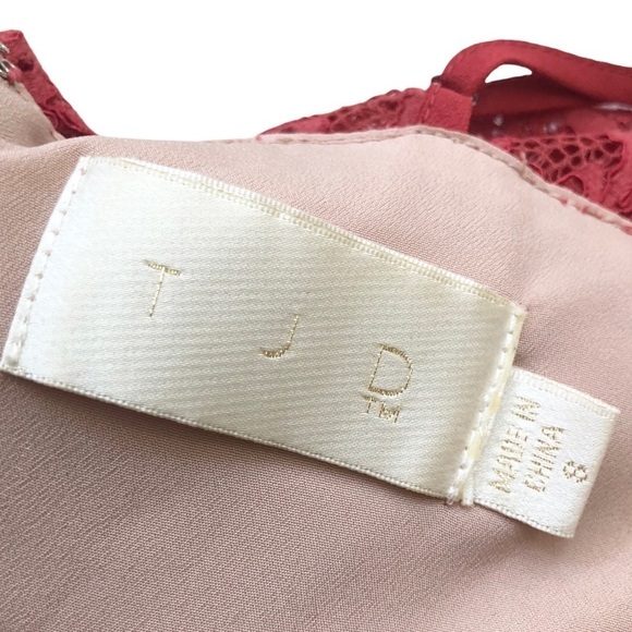 The Jetset Diaries salmon lace Rava dress high/low maxi straps small TJD - Picture 2 of 15